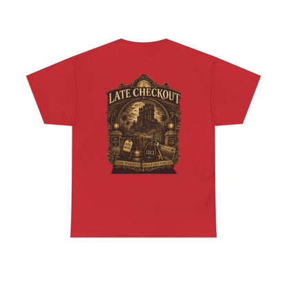 "Late Checkout" Vintage Hotel Gothic Graphic Tee