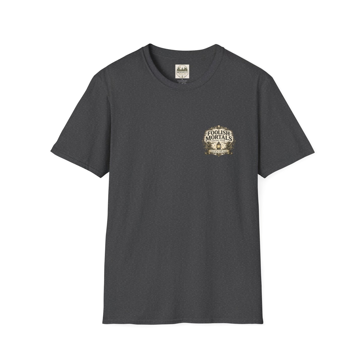 Foolish Mortals Social Club T-Shirt – Vintage Theme Park Ghosts Tee