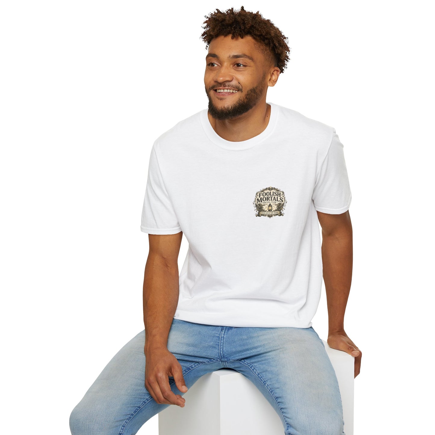Foolish Mortals Social Club T-Shirt – Vintage Theme Park Ghosts Tee