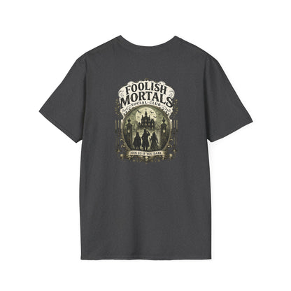 Foolish Mortals Social Club T-Shirt – Vintage Theme Park Ghosts Tee