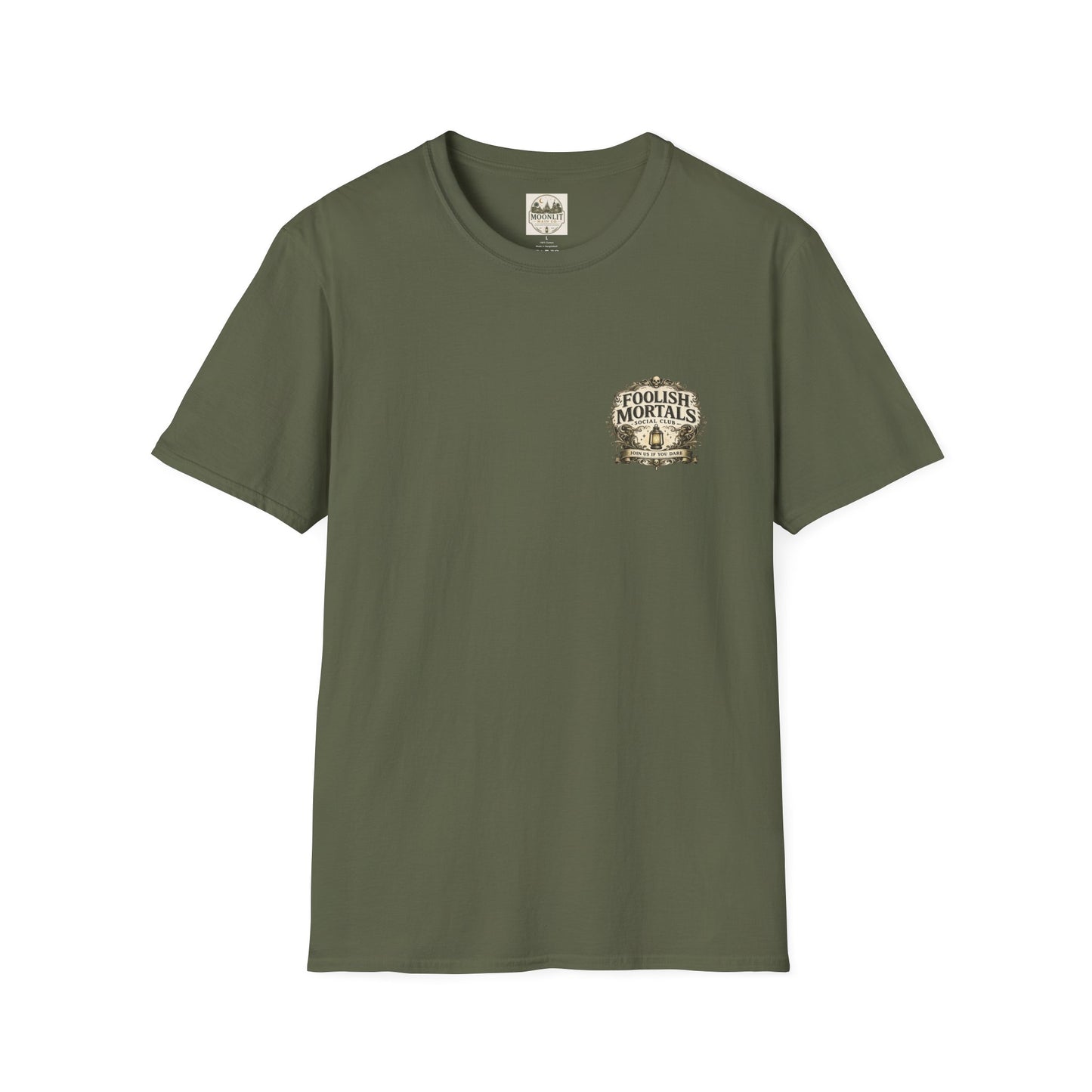 Foolish Mortals Social Club T-Shirt – Vintage Theme Park Ghosts Tee