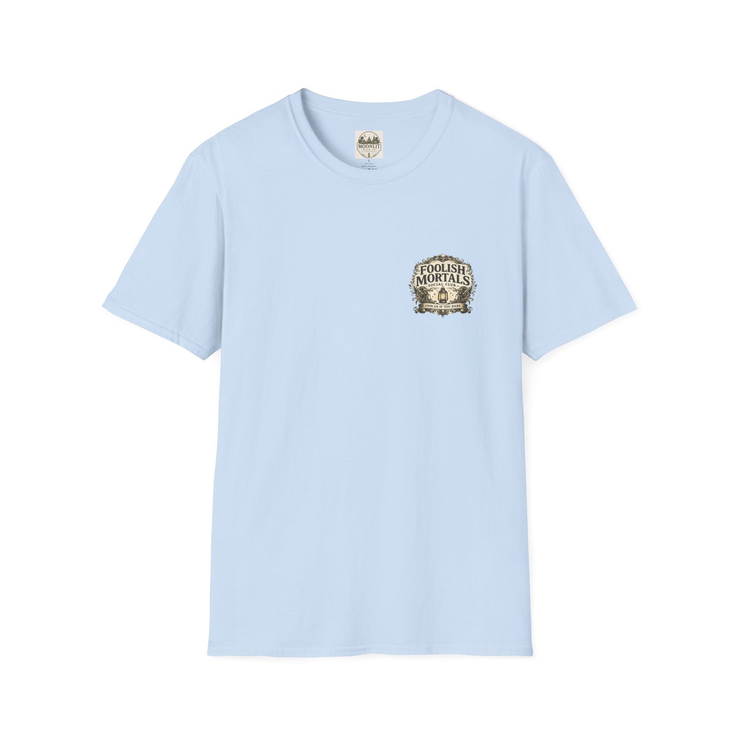 Foolish Mortals Social Club T-Shirt – Vintage Theme Park Ghosts Tee