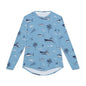 Men's Fishing & Palm Print UV Sun Protection Long Sleeve Shirt