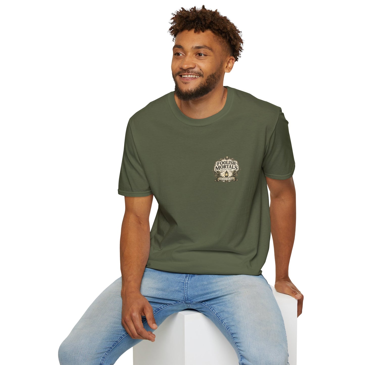Foolish Mortals Social Club T-Shirt – Vintage Theme Park Ghosts Tee