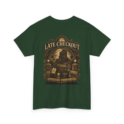 "Late Checkout" Vintage Hotel Gothic Graphic Tee