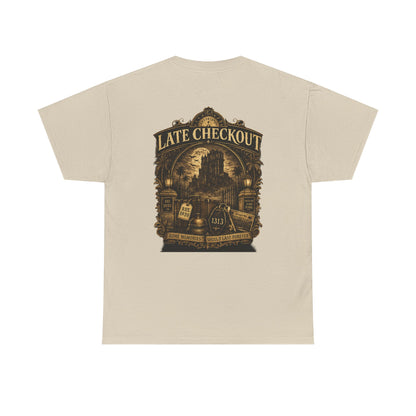 "Late Checkout" Vintage Hotel Gothic Graphic Tee