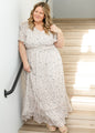 Isabella Blue Floral V Neck Maxi Dress